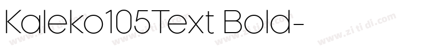 Kaleko105Text Bold字体转换